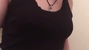 I think I’m gonna let my big hands play a bit with my little boobies before going to bed 😋