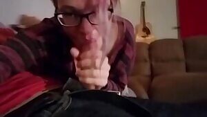 Playing with his yummy cum in my mouth