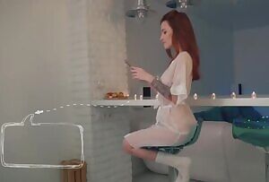 Tatted girl home alone...