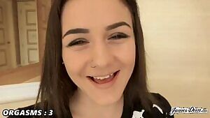 Exlpoited cute girl experiences an orgasm the hard way