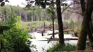 Relaxing by a Beaver Pond with y Wie.