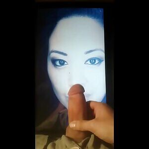 Cock slapping her lips