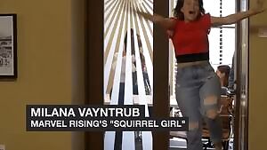 Milana Vayntrub is happy