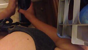 Playing with my toy and my titts