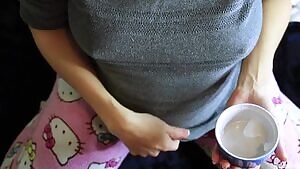 About to give you jerk off instructions all over my pregnant belly