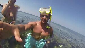 Hubby and Me in the Water