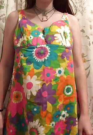 two surprises waiting for you under this flowery dress!