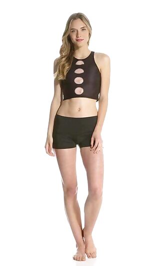 Teeki New Moon Black Mermaid Yoga Crop Top