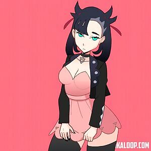 Marnie flashes her panties