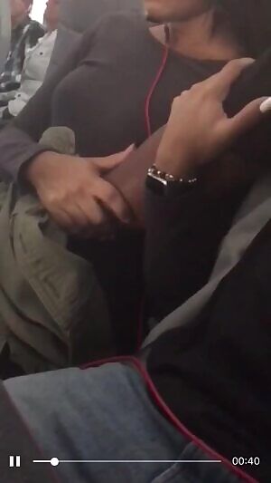 holdthemoan - Making her orgasm on a crowded plane
