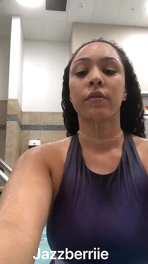 Jazzy loves going to the jacuzzi