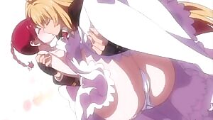 Shikishima Mirei & Tokonome Mamori kissing.