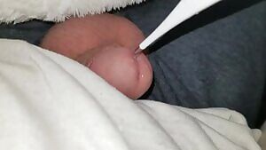 Checking his temp... Lol