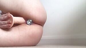 Fucking myself while plugged