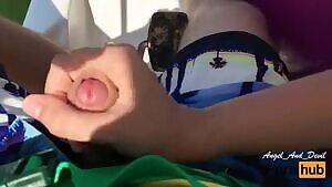 Real Public Blowjob on a Pedal Boat near a Crowded Public Beach