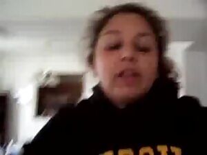 Friends strip her sweat pants off while she's commando