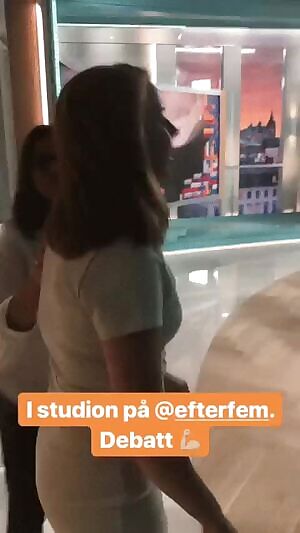 Swedish politician Annie Lööf disgracefully pregnant with a filthy immigrant’s baby-twins. Wanting other dirty refugees to powerfully breed & scandalously knock her up with even more.