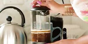 Cream in her coffee
