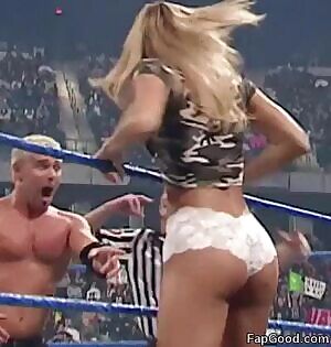 Stacy Keibler performing in the wrestling ring
