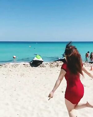 Asian thickness on the beach...