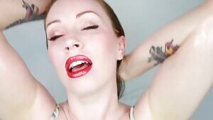 Homegrown British redhead oily natural titty bounce