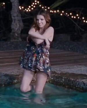 Anna Kendrick eagerly stripping down to get gangbanged in the pool