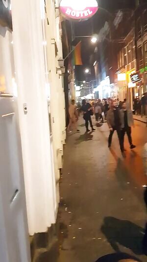 A Dom taking me for a very public walk in a busy street