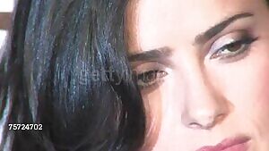 Salma Hayek's boobs were so elegant in those satin green dress