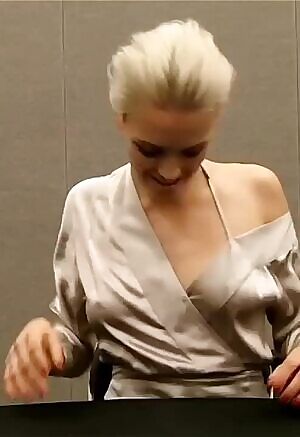 The way she looks at her boobs at first 