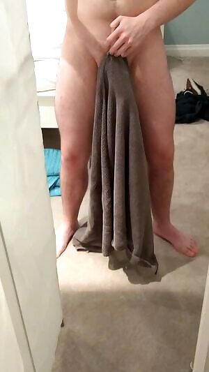 Teasing with a towel