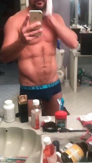 Dat V, A Peek of Cock, and Messy Bathroom. It’s clean now.