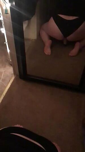 Fuckig a dildo while getting face fucked by my husband