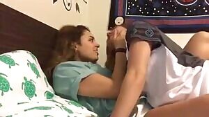 Real lesbian sisters having passionate kissing !!