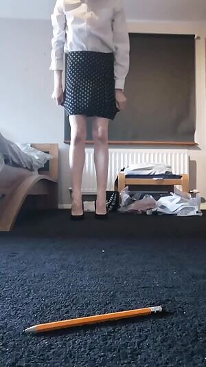 The office slut dropped her pencil... Again ✏️