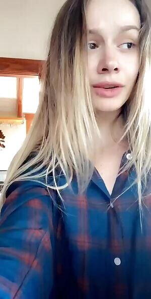 Naomi Swann Dancing in Just a Flannel Shirt