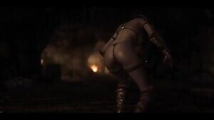 Thief attempts to loot a chest that contains a hidden surprise.