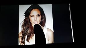 Fresh load of sperm on Gal Gadot's face