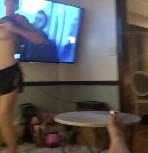 Wife flashing while dancing