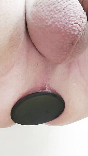 Slowly pushing this huge plug out left me with a nice gape in the end. Hope you like the video!