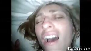 What is she saying? I see 'Throatfuck me'