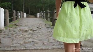 Leila in some upskirt action