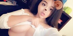 tight shirt can barely hold my tits