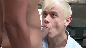 Cute blond gay fucked by BBC