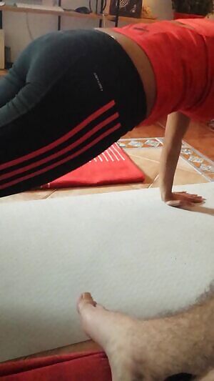 She knows what she's doing when she does yoga in front of me.