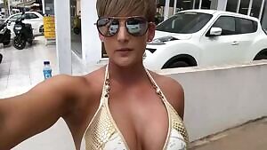 PUBLIC QUAD BIKE DILDO FUCK! XXX