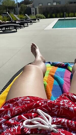 I miss when I could hang at the pool with the neighbor around.