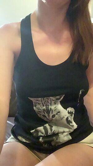 Kids are asleep and i’m home alone doing a sneaky boob drop from the living room.