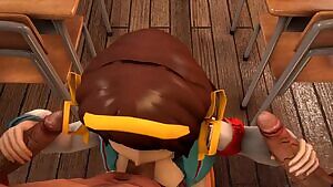 Haruhi serving her brigade members.