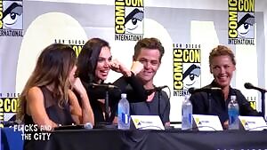 Chris Pine thinking about how good Gal Gadot looked when she was choking on his cock earlier