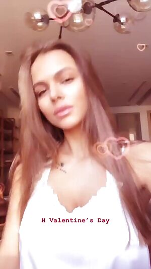 In white lingerie